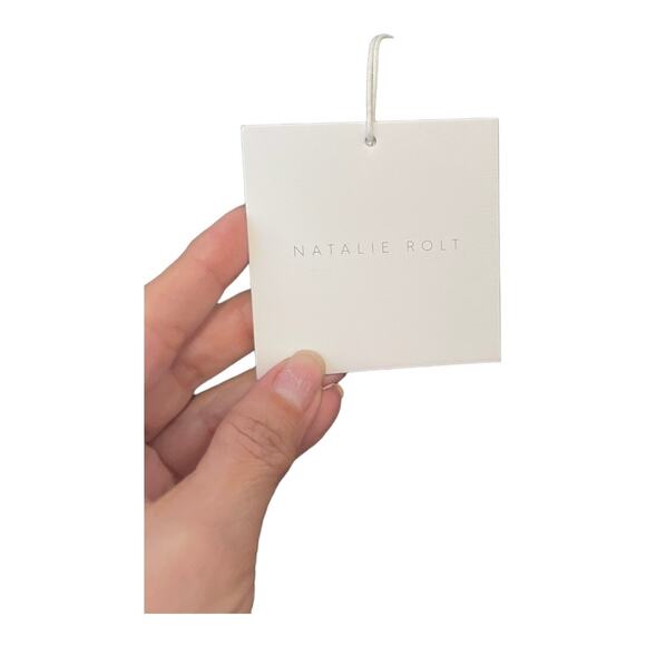 Revolve Natalie Rolt Daisy Linen Strapless Mini Dress Scalloped Edge Black Sz 2 - Picture 9 of 16